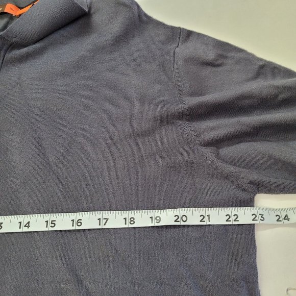 Nyne Sweater Mens XL Bamboo Long Sleeve 3-Button Collared Sweater Blue‎ Grey - Picture 8 of 11